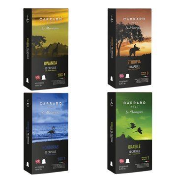 Картинка Набор кофе в капсулах 4 вида Carraro Nespresso Страны 40 шт