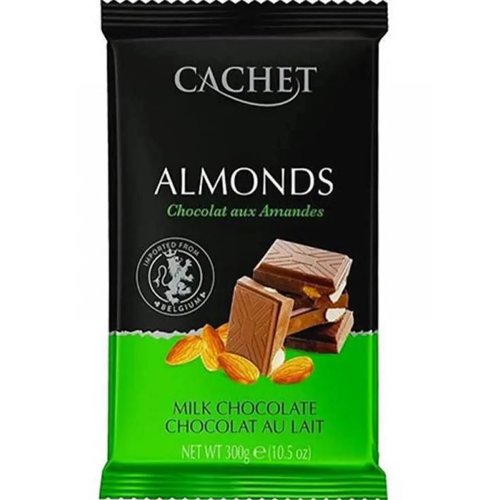 Зображення Молочний шоколад Cachet Milk Almonds горіхи мигдалеві 300 г