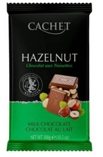 Картинка  Молочный шоколад Cachet Milk Hazelnuts изюм, лесной орех 300 г