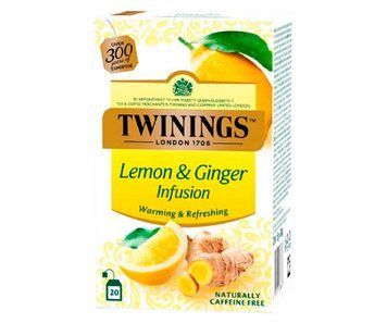 Зображення Чай Twinings фруктовий лимон та імбір 20 пакетиків