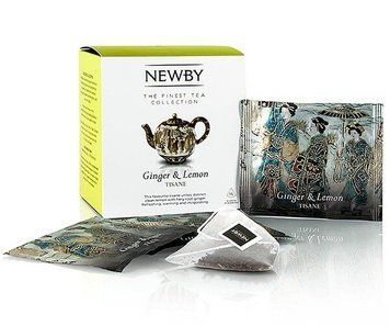 Зображення Трав'яний чай Newby Імбир і лимон в пірамідках 15 шт (601840)