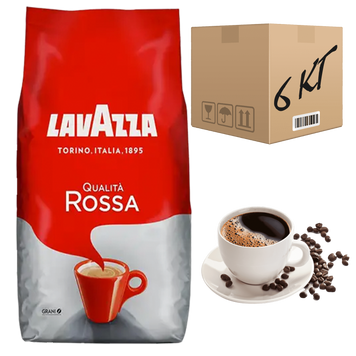 Зображення Кава в зернах Lavazza Qualita Rossa 1 кг (ящик 6кг)