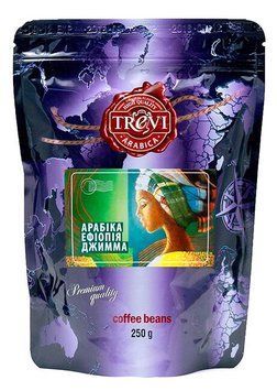 Картинка Кофе в зёрнах Trevi Арабика Эфиопия Джимма 250 г