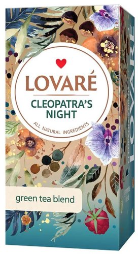 Картинка Зелений чай Lovare Cleopatra's Night в пакетиках 24 шт