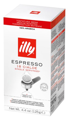 Картинка Кофе в монодозах, чалдах ILLY Espresso картон MEDIUM 18 шт