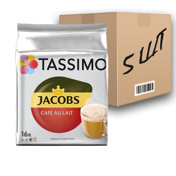 Зображення Кава в капсулах Tassimo Jacobs cafe au lait 16 шт (ящик 5шт)