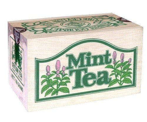 Картинка Черный чай Мята Млесна деревянная коробка 100 г
