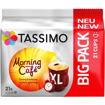 Картинка Кофе в капсулах Tassimo Morning Cafe Strong & Intense XL 21 шт (ящик 5шт)