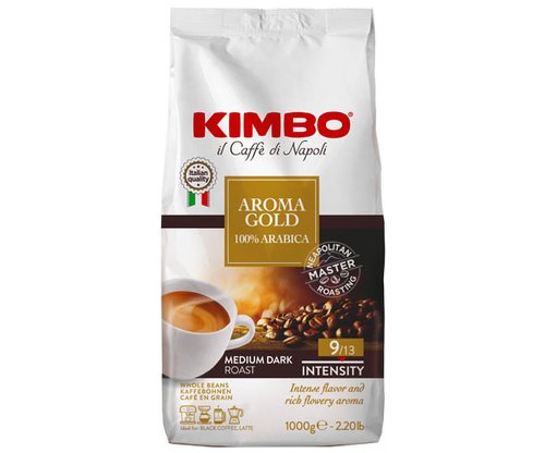 Картинка Кофе в зёрнах KIMBO AROMA GOLD 100% ARABICA 1 кг