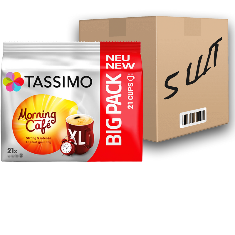 Картинка Кофе в капсулах Tassimo Morning Cafe Strong & Intense XL 21 шт (ящик 5шт)