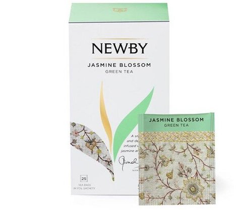 Картинка Зеленый чай Newby Цветы Жасмина в пакетиках 25 шт (310090)