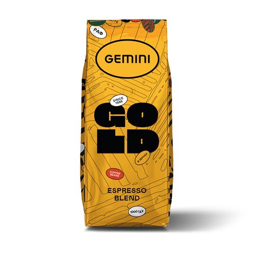 Картинка Кофе в зернах Gemini Espresso Gold 1 кг