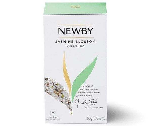 Картинка Зеленый чай Newby Цветы Жасмина в пакетиках 25 шт (310090)