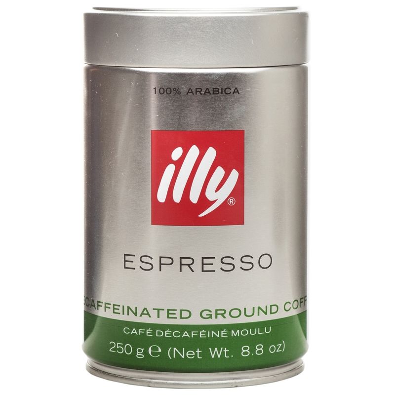 Картинка Кофе молотый ILLY Espresso DECAFF без кофеина 250 г ж/б