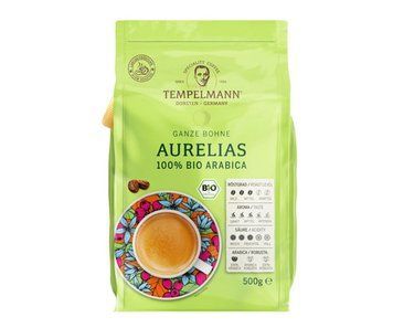 Картинка Кофе в зернах Tempelmann Aurelias Bio 500 г