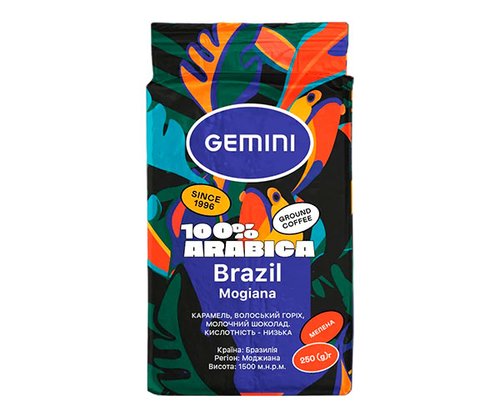 Картинка Кофе молотый Gemini Brazil 250 г