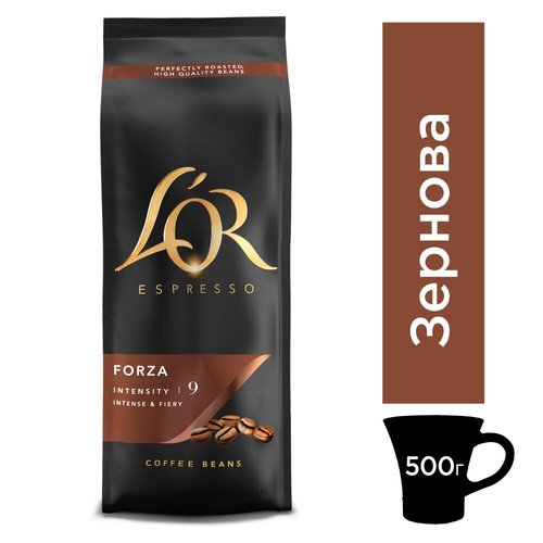Картинка Кофе в зернах L`OR Espresso Forza 500 г